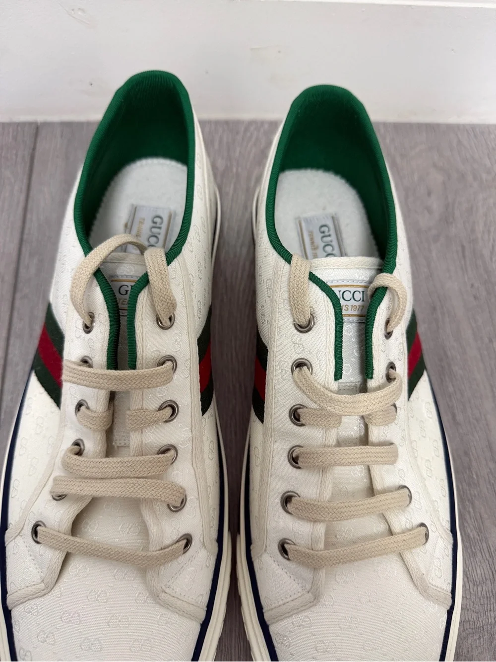 GUCCI Tennis 1977 'White Mini GG' MEN SIZE 13